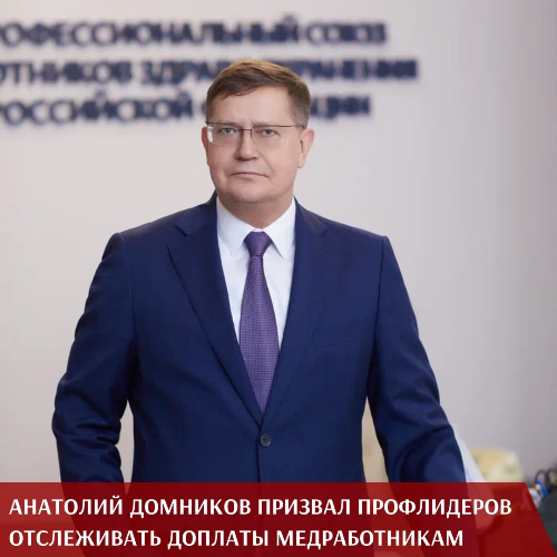 Анатолий Домников призвал профлидеров отслеживать доплаты медработникам